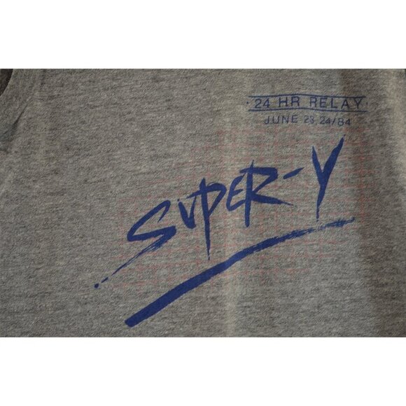Super-Y 24 Hour Relay Race 1984 Small Grey Brightline Sleeveless T-Shirt Vtg - Picture 2 of 9